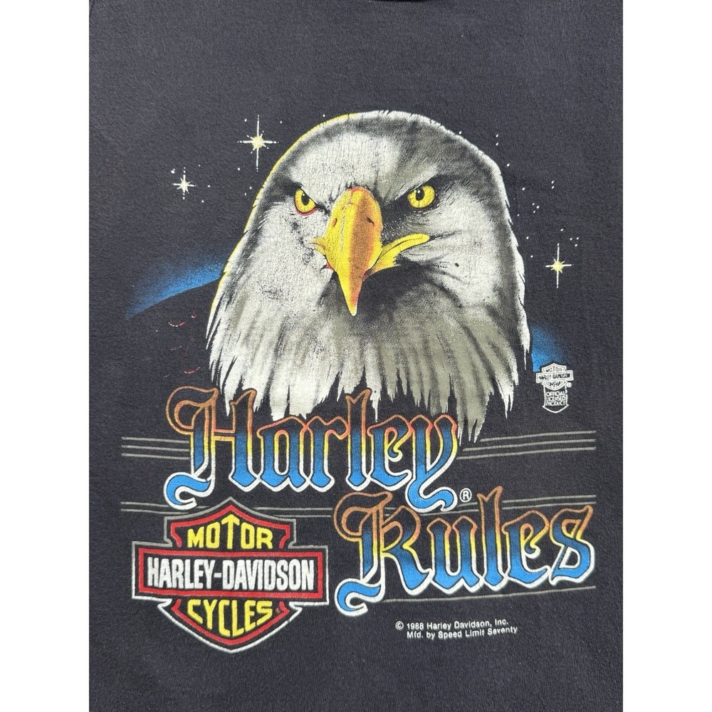 Vintage 1988 Harley Davidson Harley Rules Eagle Tank Top Size XL‎ - Picture 4 of 8